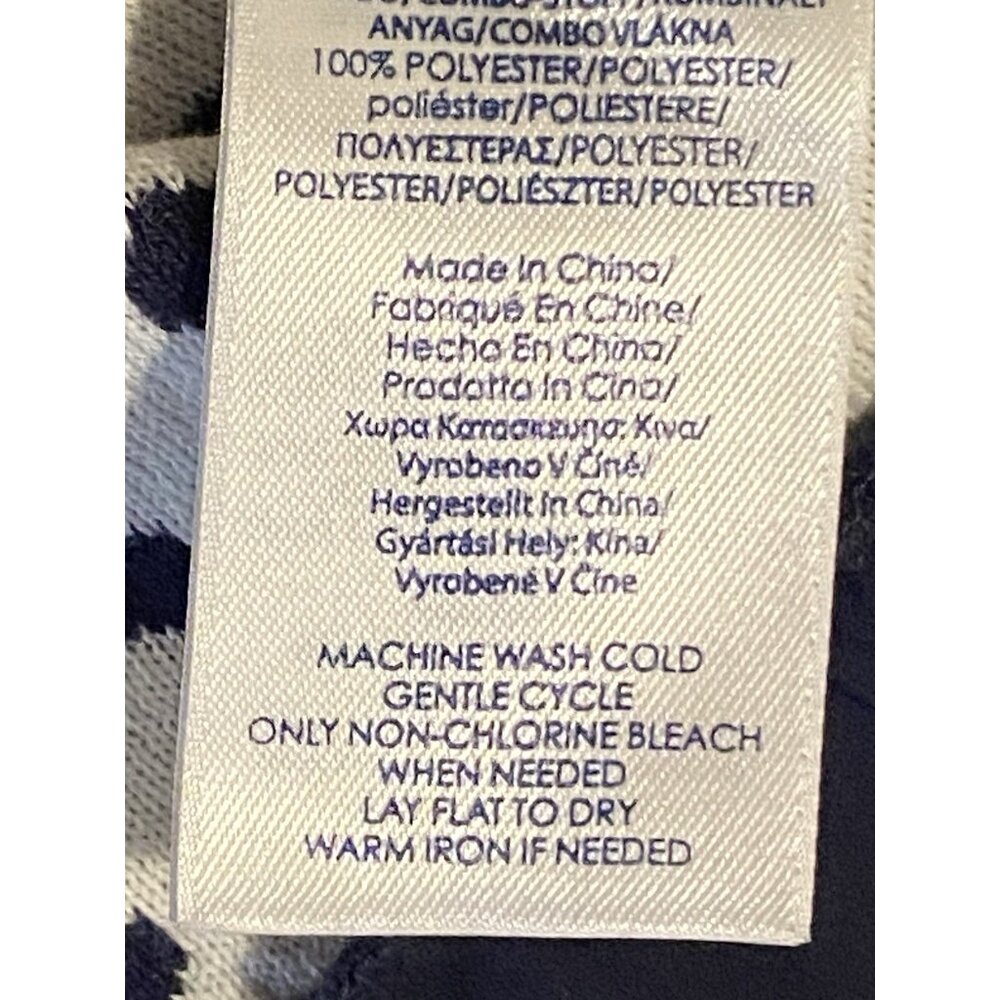 Chaps Womens Size 1X Sweater Polka Dot Navy Polyester Hem - Picture 6 of 10
